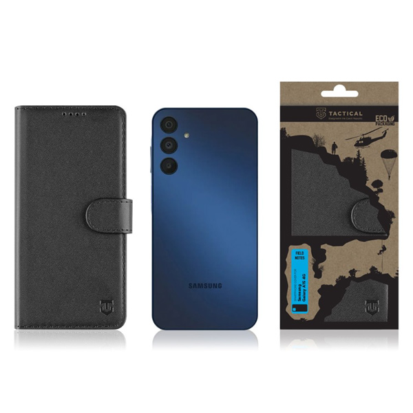 Tactical Field Notes tok Samsung Galaxy A15 4G számára, fekete Tactical Field Notes tok Samsung Galaxy A15 4G számára, fekete