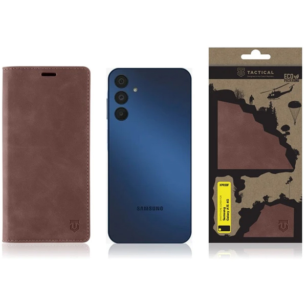 Tactical Xproof tok Samsung Galaxy A15 4G számára, barna Tactical Xproof tok Samsung Galaxy A15 4G számára, barna