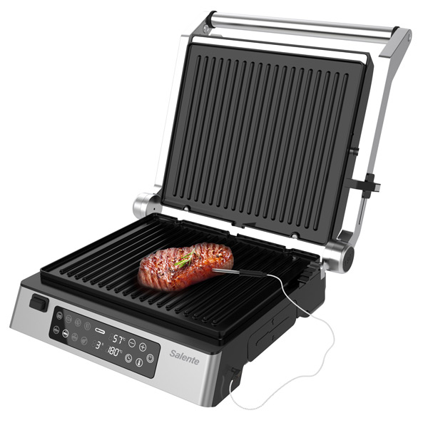 Salente FlamePro kontakt grill külső hőmérséklet-mérőszondával