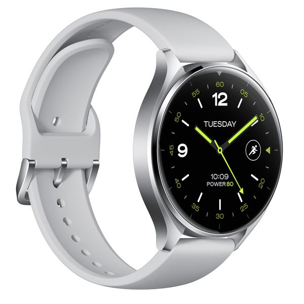 Xiaomi Watch 2 Sliver Case With Gray TPU Strap