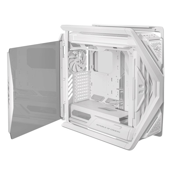 ASUS case ROG HYPERION (GR701) WHITE, Mid Tower, áttetsző oldallap, fehér