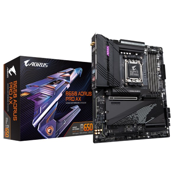 Gigabyte AORUS B650 PRO AX alaplap, AMD B650, AM5, 4xDDR5, ATX