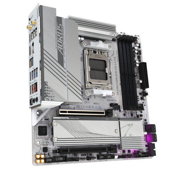 Gigabyte AORUS B650M ELITE AX ICE alaplap, AMD B650, AM5, 4xDDR5, mATX