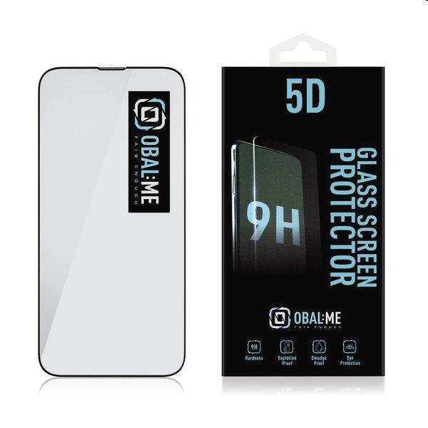 OBAL:ME 5D Edzett védőüveg Apple iPhone 13/13 Pro/14 számára, fekete