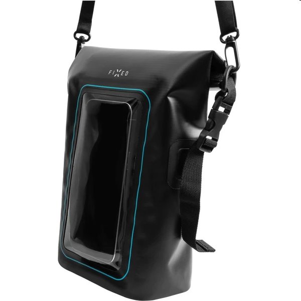 FIXED Float Bag Vízálló táska zsebbel mobiltelefon számára 3L, fekete