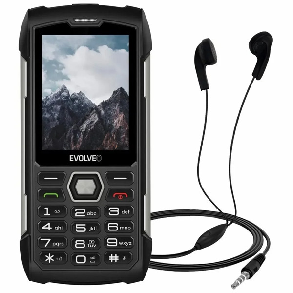 Evolveo StrongPhone H1, vízálló ellenálló Dual SIM telefon, fekete-ezüst