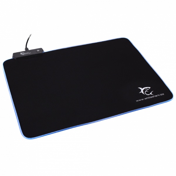 White Shark egérpad LED LUMINOUS L, 350 x 250 mm, fekete