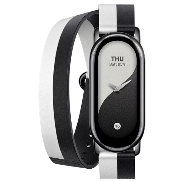 Xiaomi Smart Band 8 Double Wrap Strap tartalék szíj, fekete-fehér Xiaomi Smart Band 8 Double Wrap Strap tartalék szíj, fekete-fehér