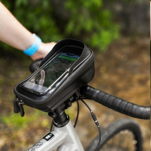 FIXED Levehető mobiltelefontok kerékpárhoz Bikee Bag, fekete
