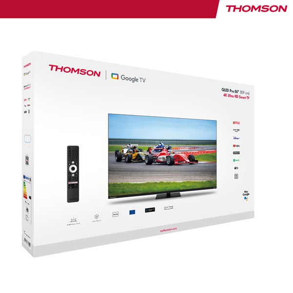 Thomson 55QG7C14 - Google TV 55" QLED Pro, 4K, 144 Hz, 4x HDMI, 3x USB