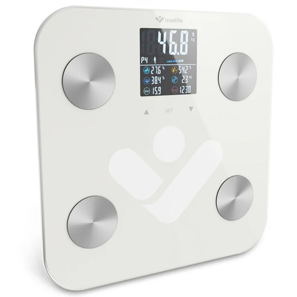 TrueLife FitScale W6 BT, diagnosztiaki személyi mérleg, fehér