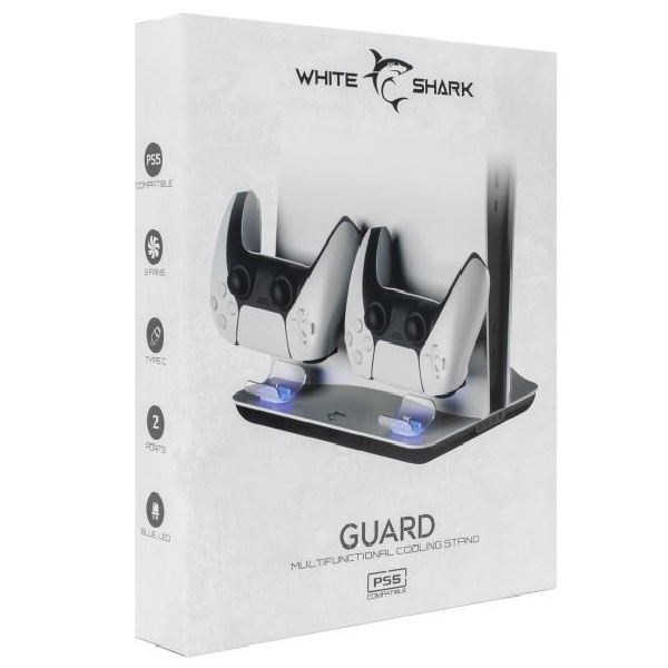 White Shark GUARD hűtő állvány és töltőállomás PlayStation 5 számára White Shark GUARD hűtő állvány és töltőállomás PlayStation 5 számára