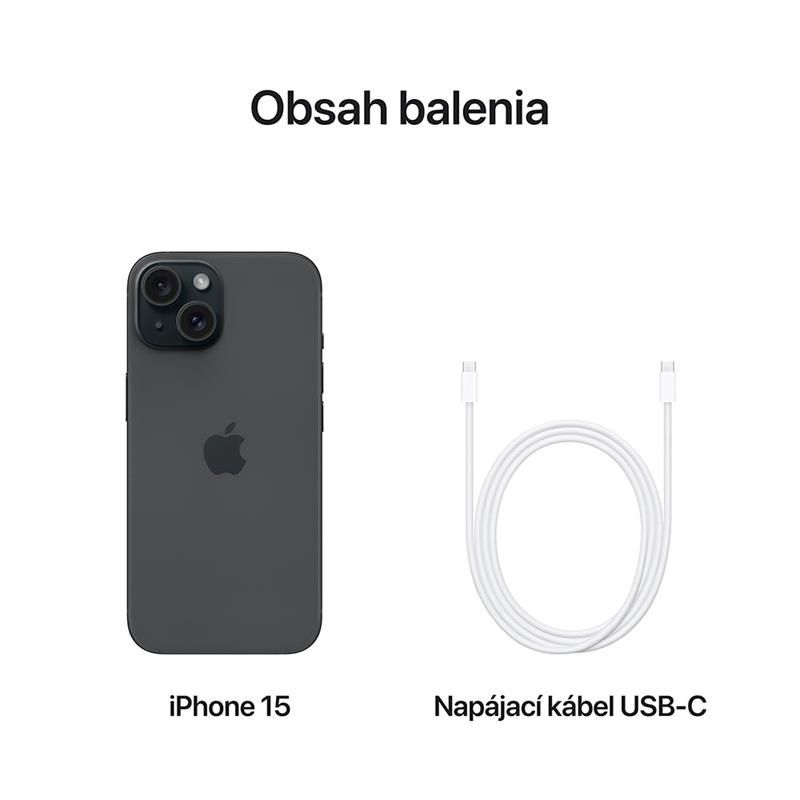 Apple iPhone 15, 128GB, fekete, bontott csomagolás Apple iPhone 15, 128GB, fekete, bontott csomagolás