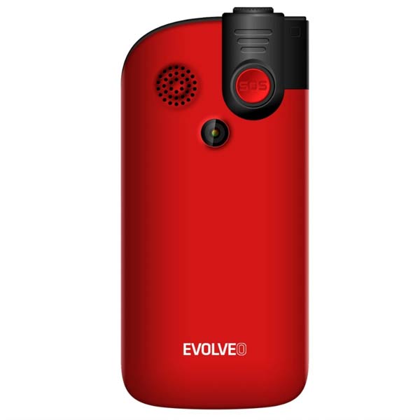 Evolveo EasyPhone FL, mobiltelefon időseknek töltőállvánnyal, piros