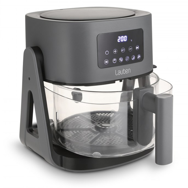 Lauben Glass és Grill Air Fryer 3 in 1 5500BG, Forró levegős sütő grillsütővel