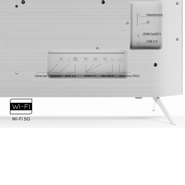 KIVI TV 55U760QW, 55" (139 cm), HD LED TV, AndroidTV, fehér