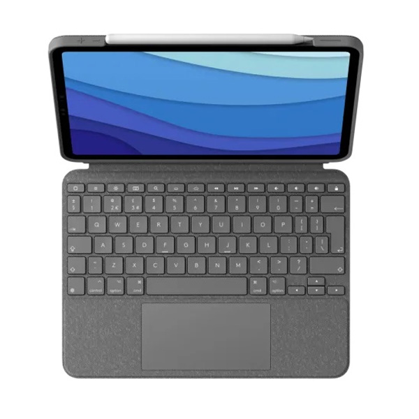 Logitech COMBO TOUCH iPad Pro (1., 2., 3, a 4. gen.), UK, szürke