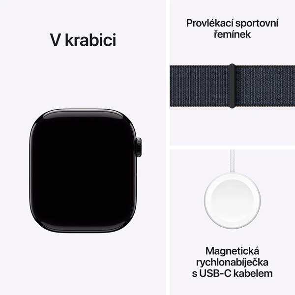 Apple Watch Series 10 GPS 46mm Fekete alumínium atrament lila sportszíjjal