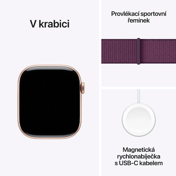 Apple Watch Series 10 GPS + Cellular 46mm Rózsaszín-arany alumínium sportszíjjal