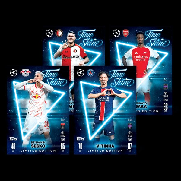 Focikártyák Topps Match Attax TCG 2024/25 UCC Mega Tin 1 kék