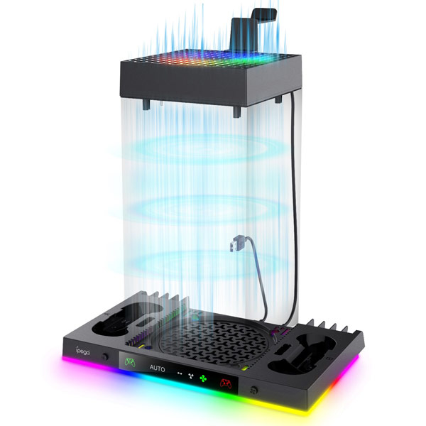 iPega XBX024S Multifunkciós töltőállvány RGB hűtéssel Xbox Series X