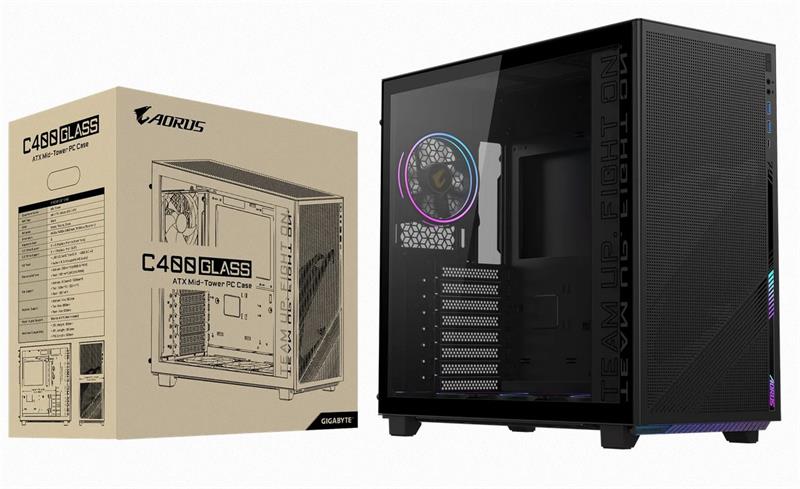 Gigabyte AORUS case C400 GLASS, ATX, Mid Tower Gigabyte AORUS case C400 GLASS, ATX, Mid Tower