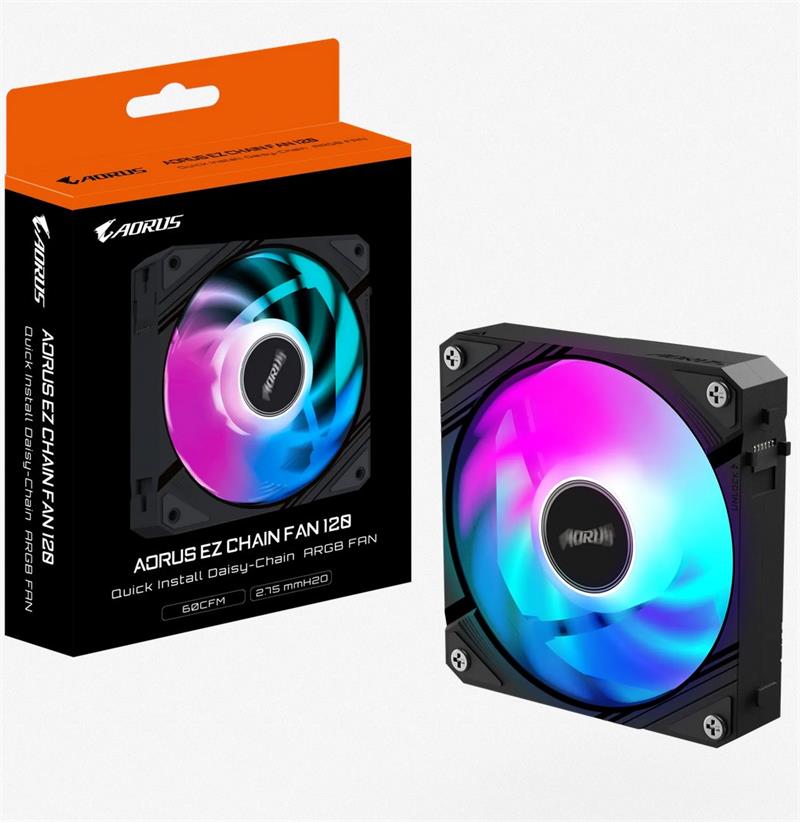 Gigabyte AORUS EZ CHAIN FAN 120, ARGB, black Gigabyte AORUS EZ CHAIN FAN 120, ARGB, black