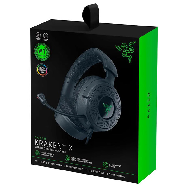 Razer Kraken V4 X, fekete