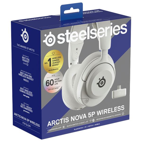 Steelseries Arctis Nova 5P Playstation, fehér