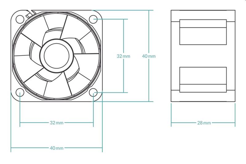 Arctic ventilátor S4028-6K (40mm 6k RPM Server) (5drb) Arctic ventilátor S4028-6K (40mm 6k RPM Server) (5drb)