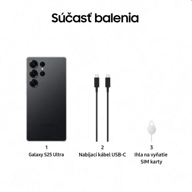 Samsung Galaxy S25 Ultra 5G 12GB/512GB Titanium Black/Fekete titán