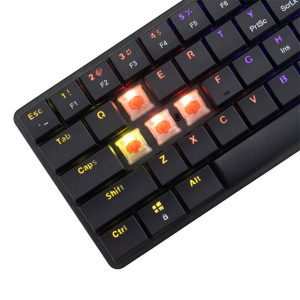 White Shark Mechanical gaming keyboard NAGAMAKI, US, brown switch, black