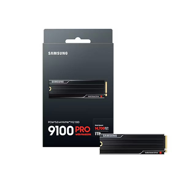 Samsung 9100 PRO with Heatsink PCIe 5.0 NVMe M.2 SSD – 1 TB