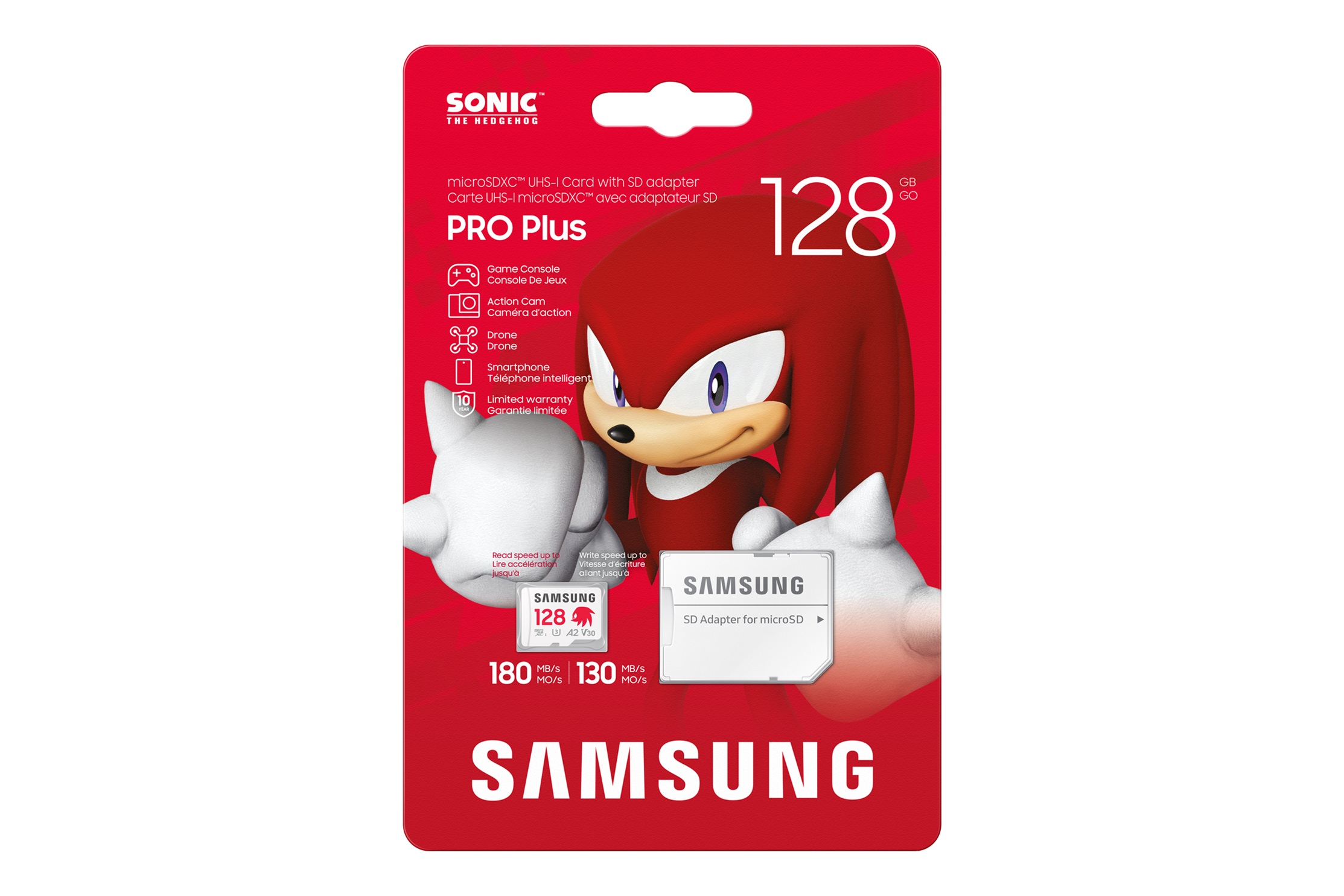 Samsung micro SDXC 128GB PRO Plus 'Sonic the Hedgedog' + SD adapter