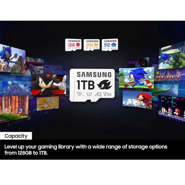 Samsung micro SDXC 128GB PRO Plus 'Sonic the Hedgedog' + SD adapter