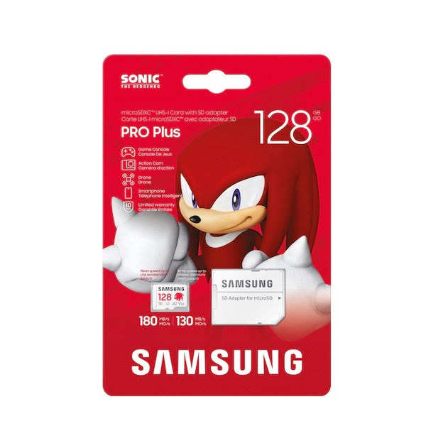 Samsung micro SDXC 128GB PRO Plus 'Sonic the Hedgedog' + SD adapter