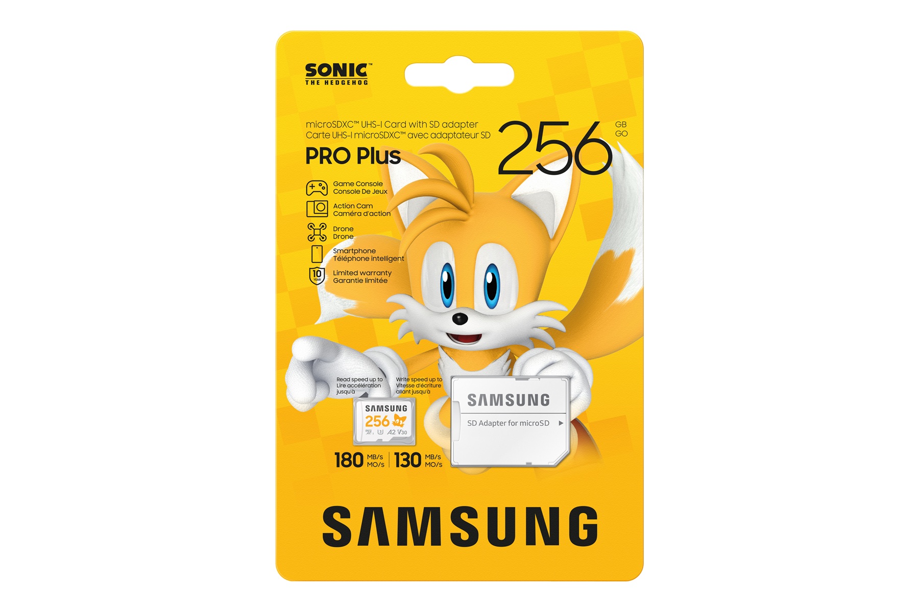 Samsung micro SDXC 256GB PRO Plus 'Sonic the Hedgedog' + SD adapter