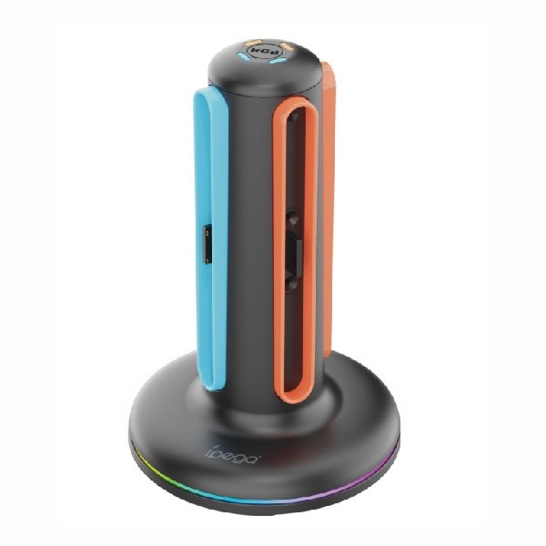 Töltőállomás iPega SW2052 Nintendo Switch 2 Joy-con RGB, fekete Töltőállomás iPega SW2052 Nintendo Switch 2 Joy-con RGB, fekete