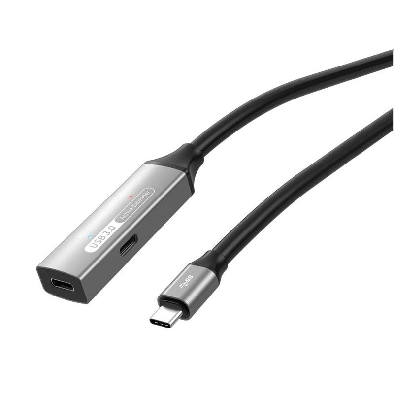 PremiumCord USB-C repeater és hosszabbító kábel Male-Female, 5Gbps Aluminium 5m