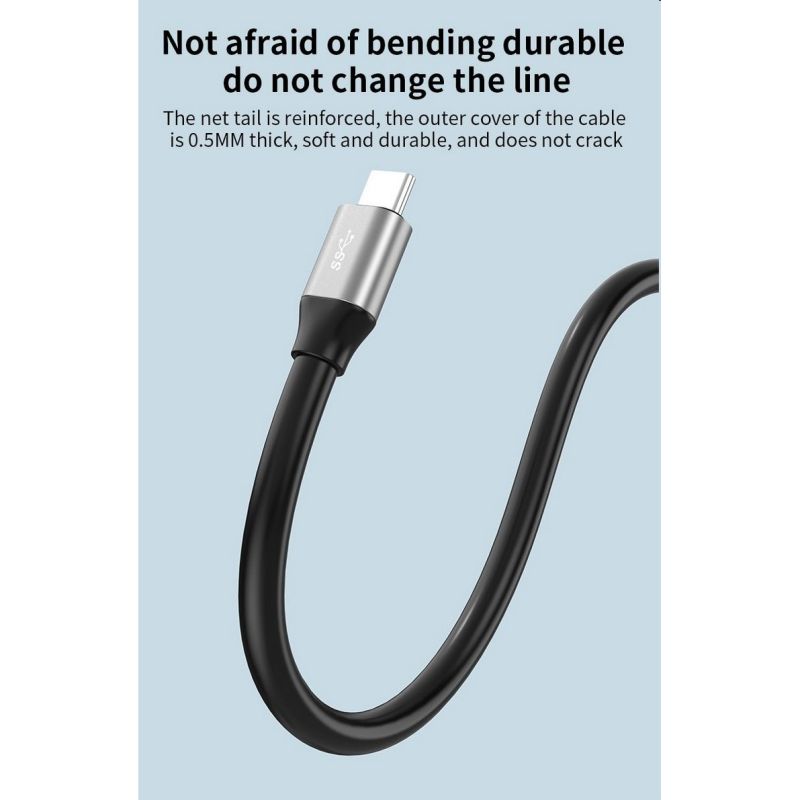 PremiumCord USB-C repeater és hosszabbító kábel Male-Female, 5Gbps Aluminium 5m