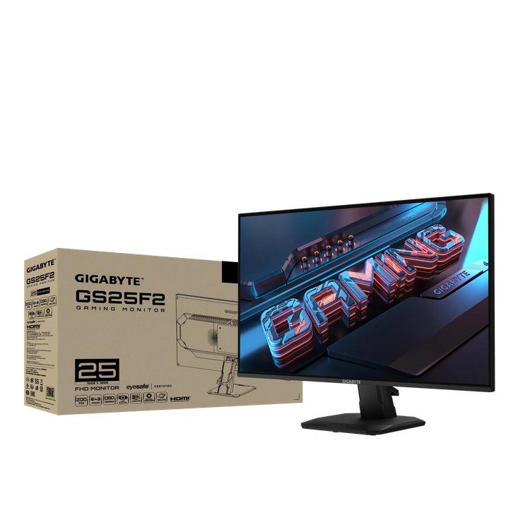 GIGABYTE LCD GS25F2 GAMING Monitor 25" FHD, SS IPS, 200Hz, AMD FreeSync Premium,. 2xHDMI, DP GIGABYTE LCD GS25F2 GAMING Monitor 25" FHD, SS IPS, 200Hz, AMD FreeSync Premium,. 2xHDMI, DP
