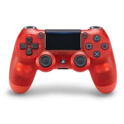 Sony DualShock 4 Vezeték nélküli Vezérlő v2, translucent red - Használt termék, 12 hónap garancia az pgs.hu