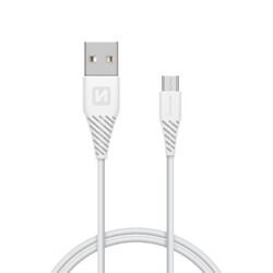Adatkábel Swissten meghosszabbított Micro-USB konnektorral, ellenálló telefonhoz, fehér az pgs.hu