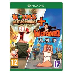 Worms Battlegrounds + Worms W.M.D [XBOX ONE] - BAZÁR (használt áru)