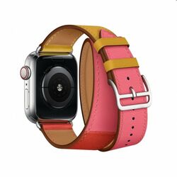 Óraszíj borjúbőr (dlhý) COTEetCI  Apple Watch 42/44/45mm, narancssárga/rózsaszín az pgs.hu