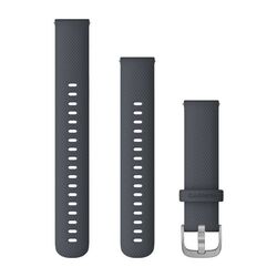 Garmin Quick Release Szilikon szíj 18 mm, granite blue/silver az pgs.hu