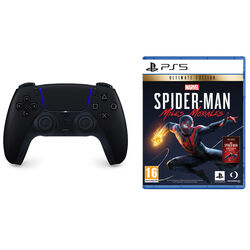 PlayStation 5 DualSense Vezeték nélküli Vezérlő, midnight fekete + Marvel’s Spider-Man: Miles Morales (Ultimate Kiadás) na pgs.hu