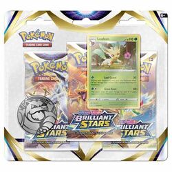 Kártyajáték Pokémon TCG Sword & Shield 9 Brilliant Stars 3 pack Blister Leafeon (Pokémon)