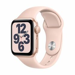 Apple Watch SE GPS, 44mm Gold Aluminium Case, B osztály - használt, 12 hónap garancia