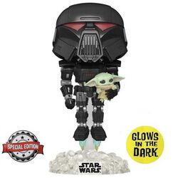 POP! Dark Trooper with Grogu (Star Wars) Special Kiadás (Glows in The Dark) | pgs.hu